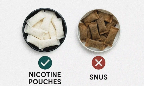 Nicotine pouches compared with snus